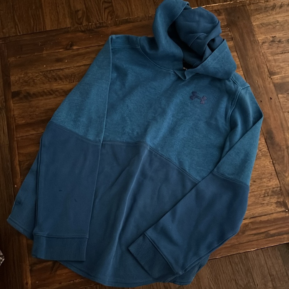 Youth Large - Under Armour Blue Two Tone Hoodie